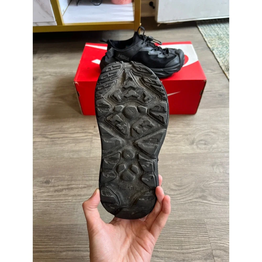 HOKA Hopara 2 Sandal Kids Triple Black 1162552-BBLC Size 4.5